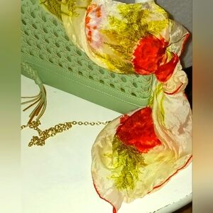 Beautiful Vintage Rose Scarf/Twilly